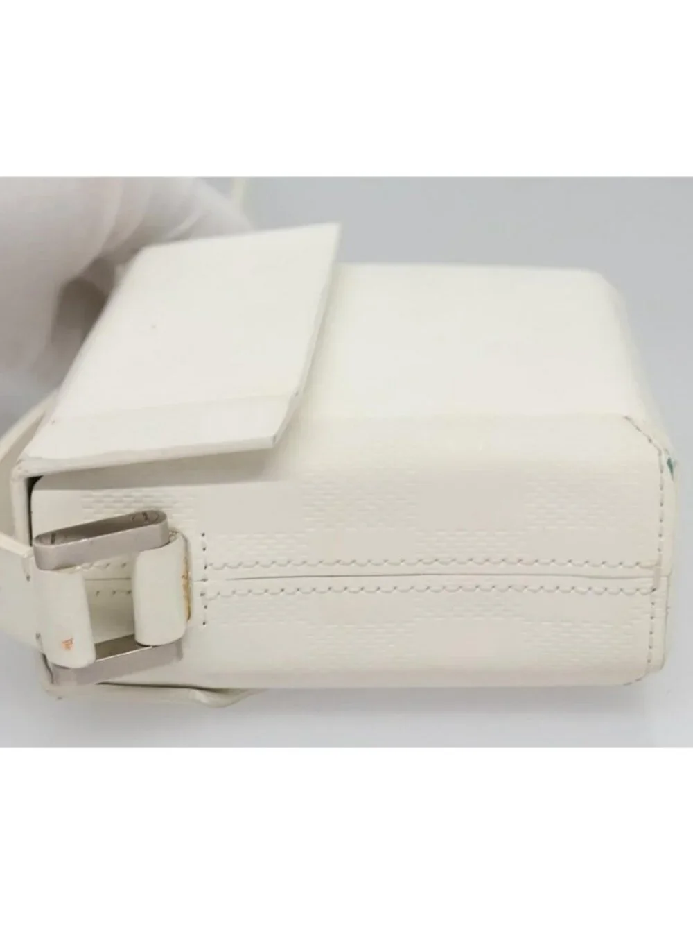 Authentic LOUIS VUITTON Damie Grasset Marty Pochette Shoulder Bag White LV